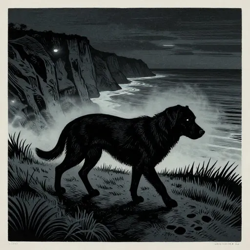 The Mostly True Tale of Black Shuck - The Dog That Isn't a Dog illustration
