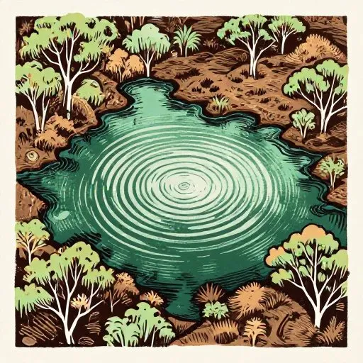 The Mostly True Tale of the Bunyip - The Water Calls Back illustration