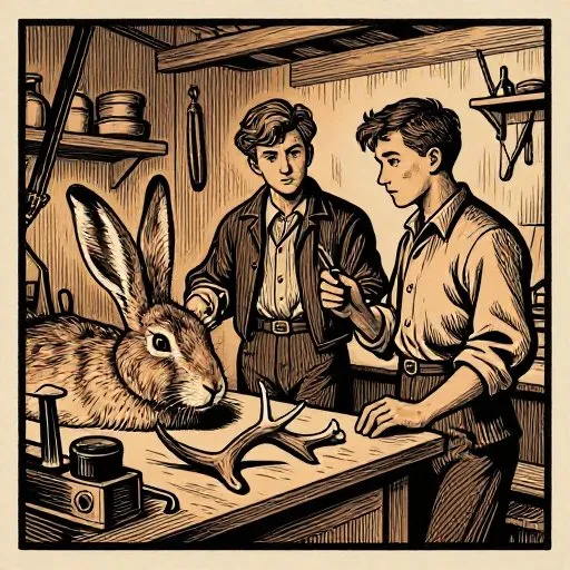 The Mostly True Tale of the Jackalope - Two Brothers and a Jackrabbit illustration