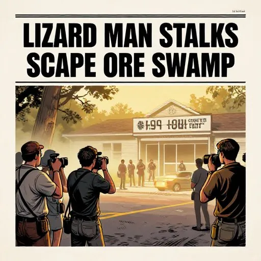 The Mostly True Tale of the Lizard Man of Scape Ore Swamp - The Summer of 1988 illustration