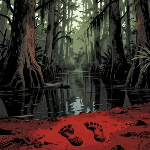 The Mostly True Tale of the Lizard Man of Scape Ore Swamp - The Swamp Itself illustration