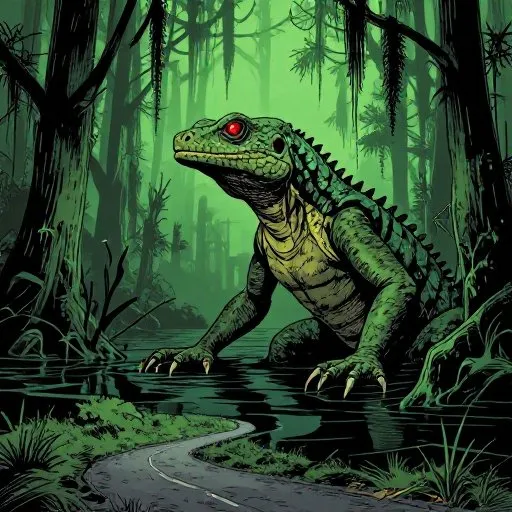 The Mostly True Tale of the Lizard Man of Scape Ore Swamp illustration