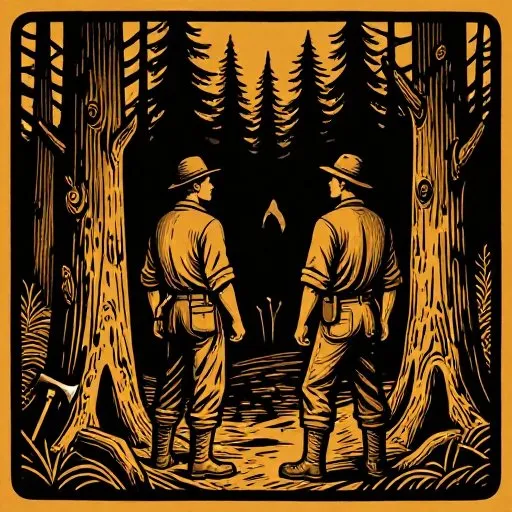 The Mostly True Tale of the Michigan Dogman - The Lumberyard, 1887 illustration