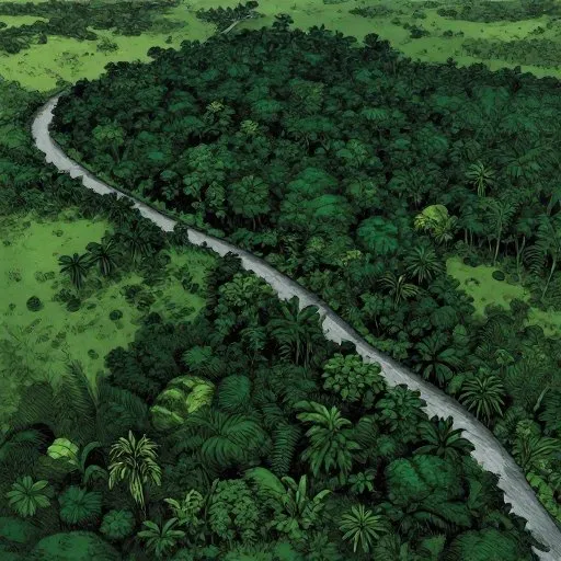 The Mostly True Tale of Mokele-Mbembe - The River illustration