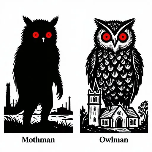 The Mostly True Tale of the Owlman - The Mothman Connection illustration