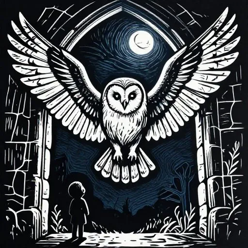 The Mostly True Tale of the Owlman - Barn Owls illustration