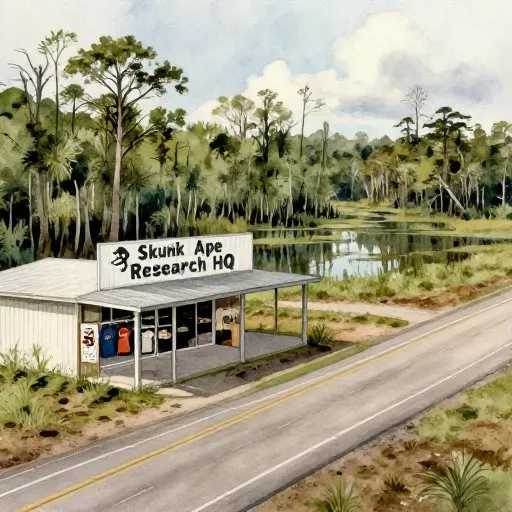 The Mostly True Tale of the Skunk Ape - The Research Headquarters illustration