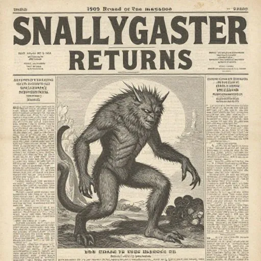 The Mostly True Tale of the Snallygaster - The Year of the Newspapers illustration